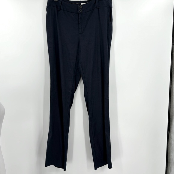 Anthropologie Elevenses Navy Linen Trouser Slacks Sz 12 - Picture 2 of 6
